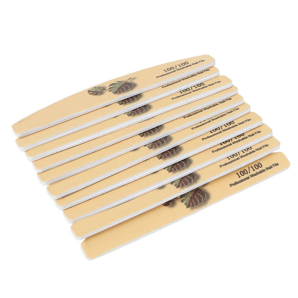 Juego de Limas de Uñas BuyWeekMX 10 Piezas Papel de Lija Grano 100/100