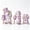 B, variant on Lilixerw Christmas Snowman Figurine Set of 3 Purple with Hats Scarves Christmas Tree Gingerbread for Shelf Mantel Holiday Seasonal Home Decoration