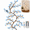 Blue Blossoms, variant on Cherry Blossom Willow Vine LED Tree Branch Wall Light, 8-Mode Remote Control, Decorative Flower Branch Ambient Bedroom Wedding Decor