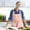 Pink, variant on Floral Canvas Apron Waterproof Oil Resistants Kitchen Cooking Baking Apron Adjustable Ties For Chef Waist Protection