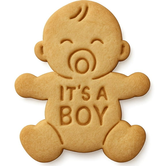 It's a Boy Baby Cookie Cutter & Stamp 4x3" for Baking & Fondant Clay Embosser