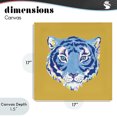 thumbnail image 4 of Stupell Industries Eclectic Blue Tiger over Yellow Canvas Art, 17 x 17, by Karolina Sato, 4 of 8