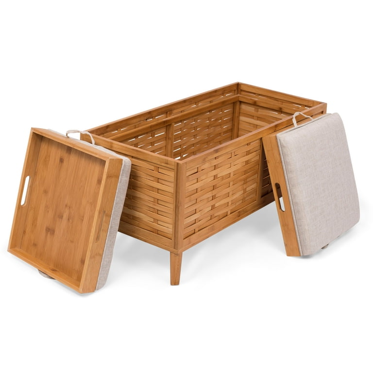BirdRock Home Bamboo Storage Bench Storage Box