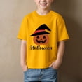 thumbnail image 2 of CMSHTD Halloween Shirts for Kids Boys Short Sleeve Fall, Toddler Boys Children Tops Cute T-Shirts, Yellow Size 9-10 Years, 2 of 4