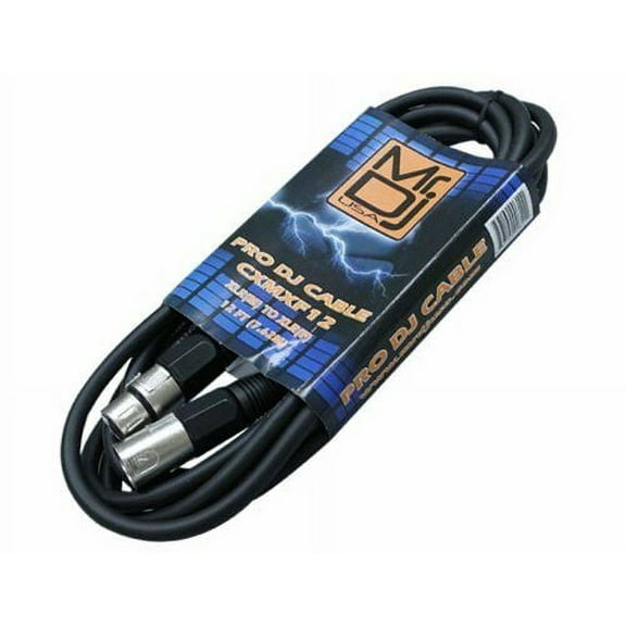 Mr. Dj USA CXMXF12 12-Feet XLR Male to XLR Female Professional Dj Speaker Cable