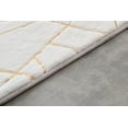 thumbnail image 5 of Lily Luxury Chinchilla Faux Fur Abstract Gilded Rectangular Area Rug, 5 of 6