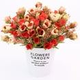 thumbnail image 2 of GROWTH TANK Artificial Flowers Red Roses Real Looking Artificial Roses w/ Stem 20 Heads, 2 of 9