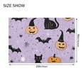 thumbnail image 4 of Yayeee Bath Rug for Bathroom Floor Non Slip Rectangle Fluffy Soft Absorbent Mat, 16"x24", Light Purple Halloween Black Cat, 4 of 7