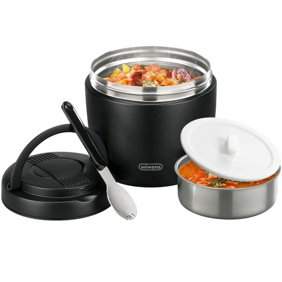 Thermo Food Jar Adults Kids 32oz Soup Insulated Lunch Container for Hot Food Wide Mouth Vacuum Stainless Steel Leakproof Bento Box with Spoon