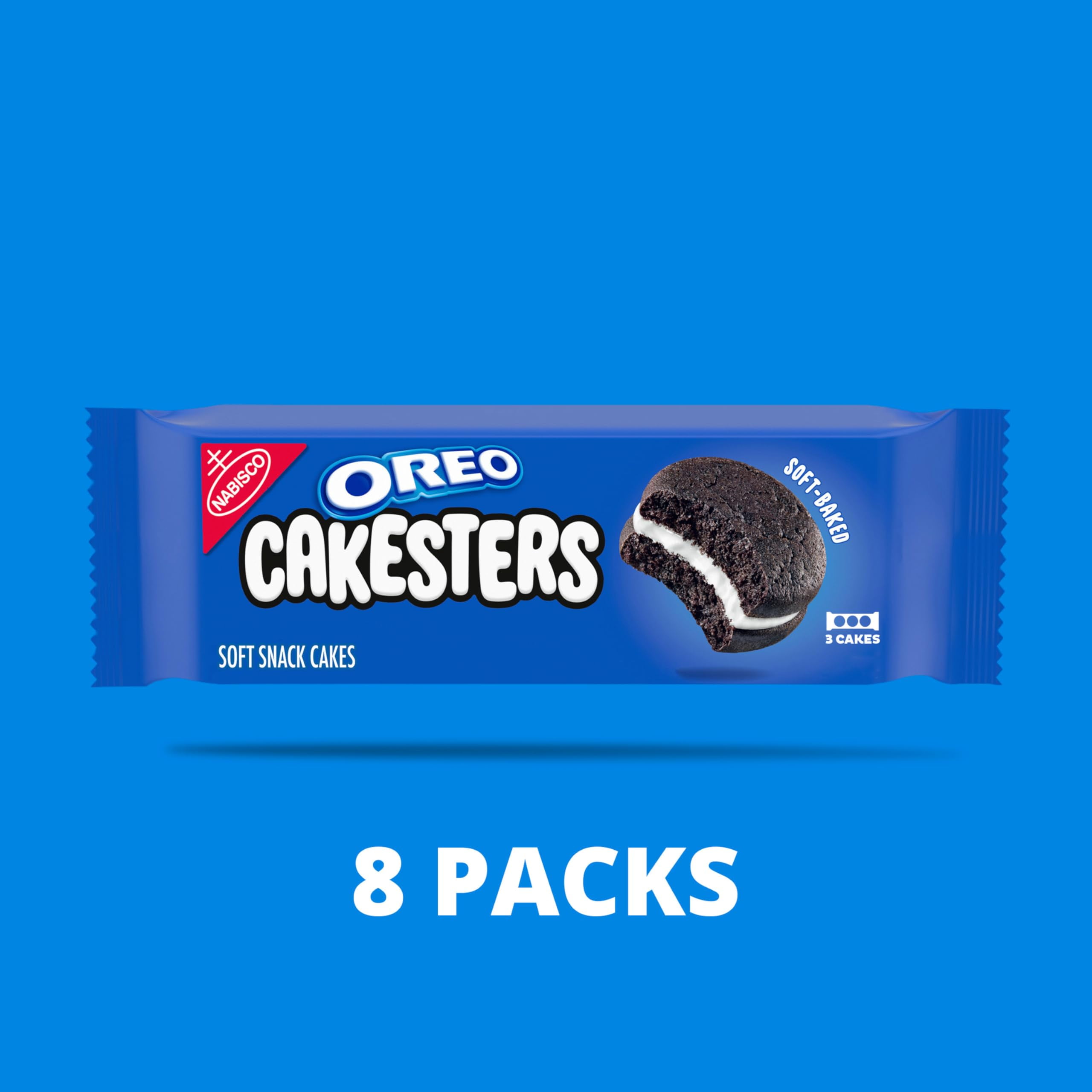 OREO Cakesters Soft Snack KEF28 Cakes, 8-3.03 oz Snack Packs