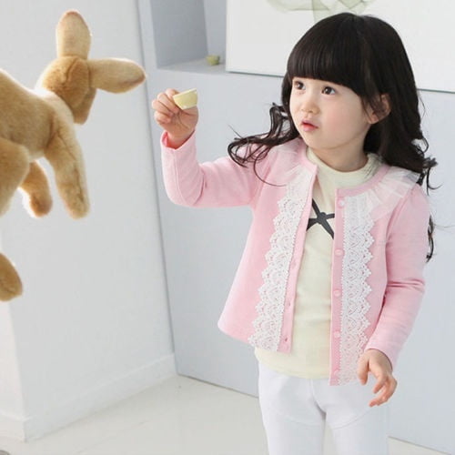 Girl Fur Wool Cardigan Jacket Outwear 