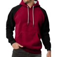 thumbnail image 5 of CONZONE Men's Hoodies Long Sleeve Pullover Hoodie for Men Patchwork Color Workout Hooded Sweatshirts With Pocket, 5 of 6