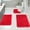 Red, variant on Shaggy Bathroom Rugs Sets 3Piece Bath Mat for Bathroom Non-Slip Bathroom Mats Water Absorbent Bath Rug Floor Mats Soft Washable Shower Rug with U-Shaped Contour Rug Toilet Lid Cover