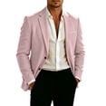 thumbnail image 3 of Tqyyweavej Men's Blazers Slim Fit Two Button Business Casual Suit Jacket Long Sleeve Notch Lapel Suit Sports Coat with Faux Flap Pockets, 3 of 10