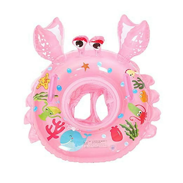 Crab Swimming Ring Inflatable PVC Non-Taxic Ink Printing Safety Handles