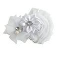 thumbnail image 3 of (3 pack) Offray White Satin Tulle with Gem Flower Cluster, 1 Each Embellishment, 3 of 11