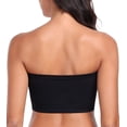 thumbnail image 3 of Exerin Women's Strapless Wireless Non-Slip Lightly Padded Seamless Bandeau Bra(Black,M), 3 of 7