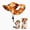 Orange, variant on Adjustable Cat Sun Hat with Ear Holes, Cute Yellow Duck Print Pet Bucket Hat with Chin Strap, Breathable UV Protection Outdoor Fisherman Cap for Small Medium Cats & Dogs,S