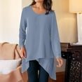 thumbnail image 6 of BLVB Womens Tunic Tops to Wear with Leggings Crewneck Long Sleeve Irregular Hem Casual Plus Size Shirts Tees, 6 of 7