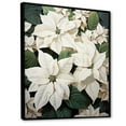 thumbnail image 2 of Designart "Serenade Of Wild White Poinsettia I" Poinsettias Floater Framed Wall Art Living Room, 2 of 5