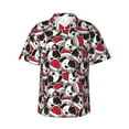 thumbnail image 2 of Yiaed Cute Dog Print Hawaiian Shirt for Men Short Sleeve Button Down Shirts Beach Shirts for Men-Large, 2 of 5