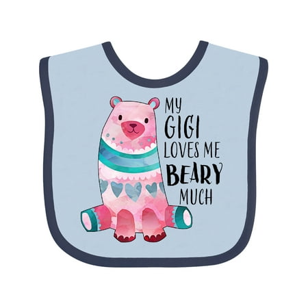 

Inktastic My Gigi Loves Me Beary Much with Cute Bear Gift Baby Boy or Baby Girl Bib