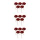thumbnail image 2 of Ramo artificial Wosthever hecho a mano no tóxico 5 piezas para ocasiones especiales aspecto realista Rojo, 2 of 6