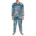 thumbnail image 3 of Fotbe Hello Summer Pattern Long Sleeve Pajama Set for Men,Sleepwear Set,2-piece Loungewear Set,Soft PJs Comfy Nightwear with Pockets-Medium, 3 of 7