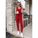 thumbnail image 5 of Conjunto Deportivo PRETTYGARDEN para Mujer, 2 Piezas, Rojo, Talla S, 5 of 5