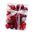 thumbnail image 4 of Juego De Adornos De Bolas Navideñas, Decoración Navideña Para Hoteles, Oficinas, Festivales, Dorado Y Rojo, 4 of 8