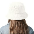 thumbnail image 4 of Luxalzxs Winter Warm Bucket Hat Faux Fur Fluffy Fisherman Cap for Women Solid Color Thickened Basin Hat, 4 of 4