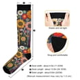 thumbnail image 3 of FORMRS Womens Knee High Socks Casual Long Thick Travel Daily Wear, 1 Pair, Large Colorful Flowers, 3 of 6