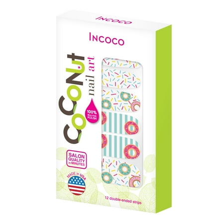 Nail Art Natural Nails - Coconut Nail Art by Incoco Nail Polish Strips, Treat Yourself