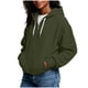 thumbnail image 4 of Ounisa Womens Hoodies Casual Long Sleeve Drawstring Waffle Pullover Tops Loose Hooded Sweatshirt with Pocket, 4 of 8