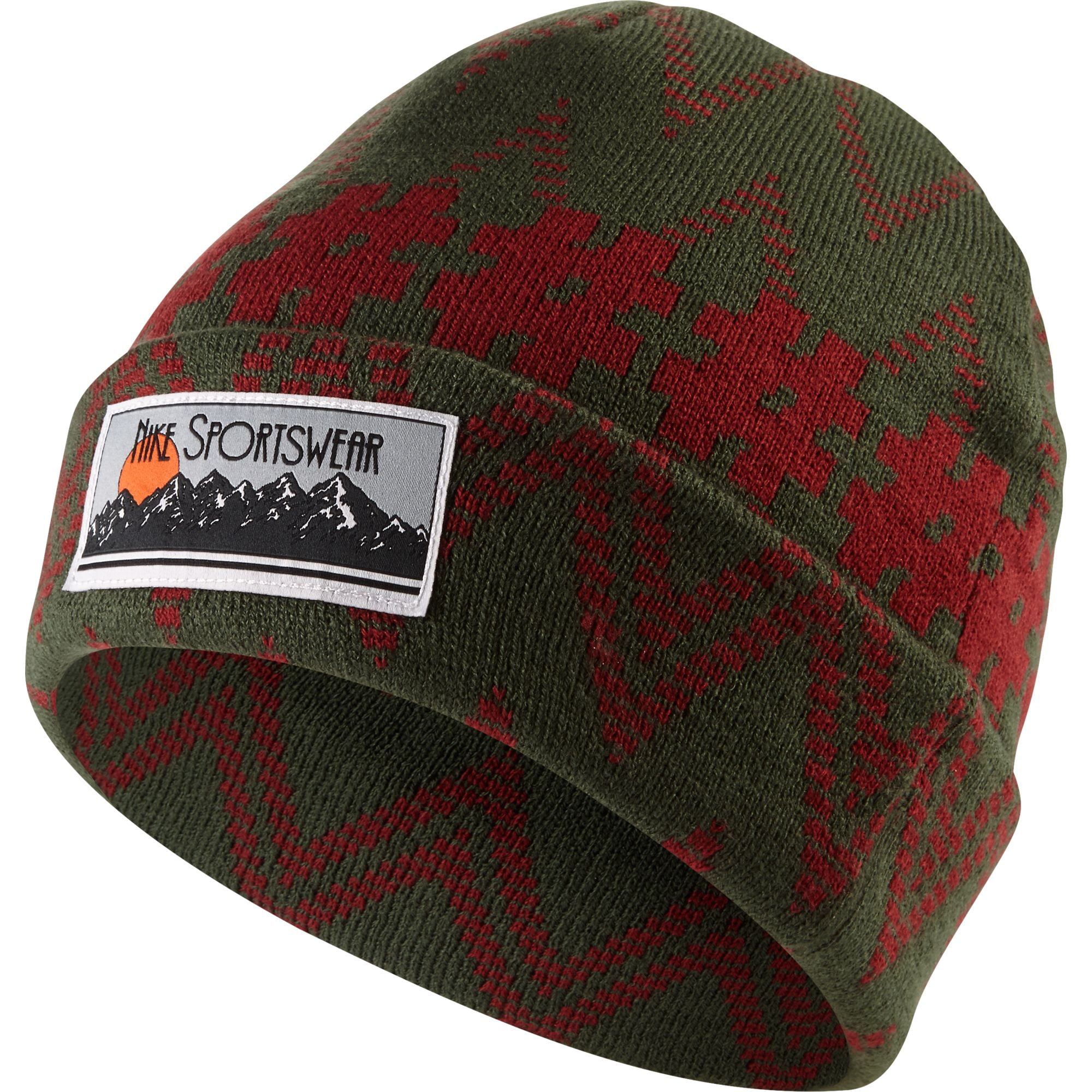 Nike - Nike Sportswear Cuffed Knit Men's Beanie Hat Cap Green/Red 806020-351 - Walmart.com Nike - Nike Sportswear Cuffed Knit Men's Beanie Hat Cap Green/Red 806020-351 - Walmart.com