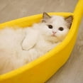 thumbnail image 4 of Créatif Forme Banane Chien Chats Nid Doux Hiver Chiot Chaton Chaud Maison Lit, 4 of 10