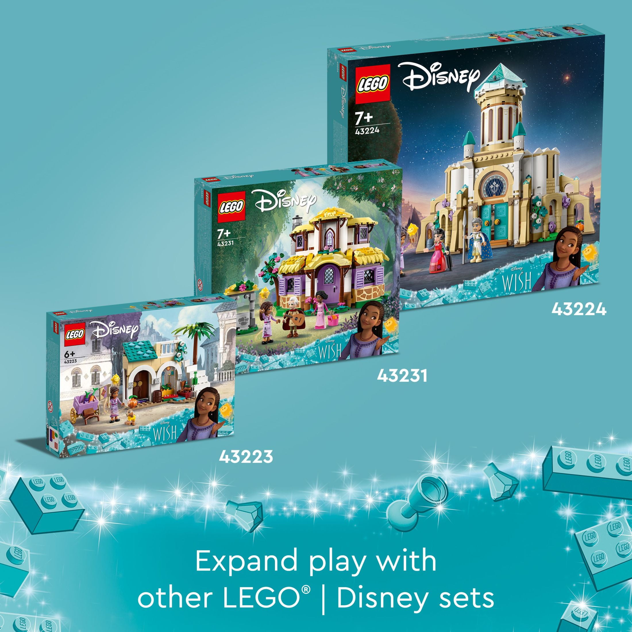 LEGO Disney Wish: Asha in the City of Rosas 43223 Building Toy Set, A  Buildable Model from the Disney Movie to Inspire Adventures and Creative  Play, A Fun Gift for Kids and Fans Ages 6 and up 