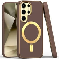 For Samsung Galaxy s24 Ultra Ultimate Quality PU Leather Hybrid Case Cover - Coffee