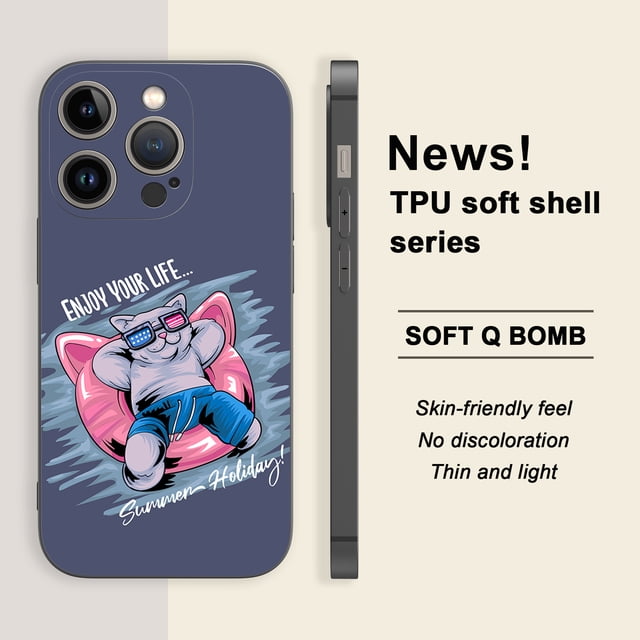 Máxima protección: proteja su iPhone 15 Pro Max y más con una funda mate de doble capa con gráficos divertidos.