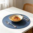 thumbnail image 2 of 4 Pcs Round Braided Placemats, 15" Woven Braided Place Mats, Rustic Table Decors, Heat Resistant Placemats, Washable Circle Table Mats, Dining Table Protectors, Hand Weave Table Linens, 2 of 6