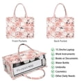 thumbnail image 2 of Large Capacity Tote Bag,Pink Hued Cute Halloween Ghosts Pattern Handbag Fashion Luxury Tote Bag,15.7"x13"x 5.1" Inches,Laptop Compatible, 2 of 6