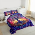 thumbnail image 3 of Castle Fairy Female Men Adults Bohemian Tree Of Life Bedding Comforter Set 2pcs,Abstract Colorful Plants Twin Comforter Sets Microfiber,Exotic Style Breathable Bedding Set,Ultra Soft Home Decor, 3 of 8