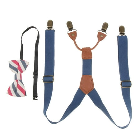 

Unisex Suspenders for Boys Girls and Boys Adjustable Y-Shaped Blue