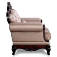 thumbnail image 4 of Furniture of America Adelaide Brown Tufted Fabric Accent Chair in Dark Cherry, 4 of 11