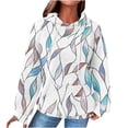 thumbnail image 3 of RKSTN Chandails à Capuchon pour Femmes Oversize Tricot Gaufré Imprimé Graphique Chandail à Cordon Raglan Chandails en Molleton à Capuche Manteaux Décontractés Automne Grande Taille Ample Manches Longues Poches Chandails en Molleton Haut, 3 of 6