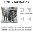 thumbnail image 5 of Orinice Bison Snow Field Graphic Decorative Cushion Throw Pillow Cover for Home Living Room Sofa Bed - Winter Soft and Durable 1PC 22x22in, 5 of 5
