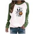 thumbnail image 2 of Wpawbk Chandail en Molleton Imprimé Halloween pour Femmes Col Rond Manches Longues Surdimensionné Doux Confortable Élégant, pour Femmes, Automne Printemps Hiver, Décontracté Rendez-Vous Fête Travail Maison Vacances, Mode Attrayante, 2 of 5