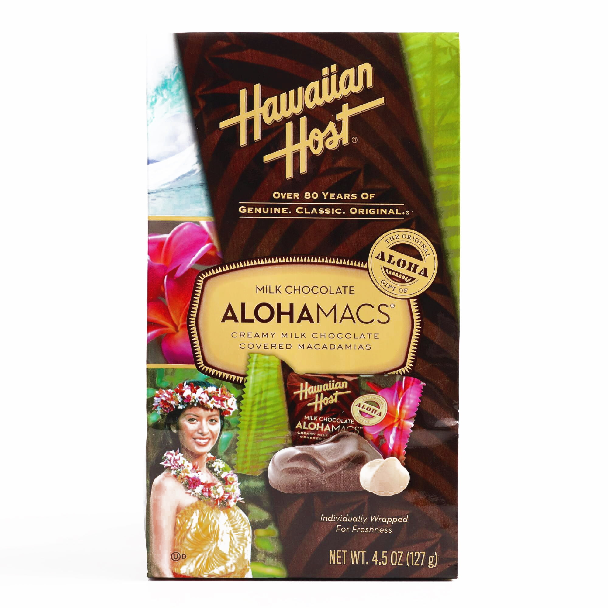 Hawaiian Host Milk Chocolate Alohamacs 4.5 oz each (6 Items Per Order