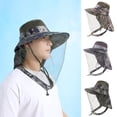 thumbnail image 2 of Chapeaux de Soleil Extérieurs pour Hommes Femmes, Chapeau Moustiquaire Pliable Grand Bord avec Grand Rabat de Cou Protection Uv pour Randonnée, Camping, Sports Extérieurs, Voyages à la Plage, Pique-Nique, Jardinage, Pêche, 2 of 8