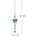 thumbnail image 2 of H&D Car Charm Rear View Mirror Accessories Chandelier Crystal Prism Suncatcher (Green), 2 of 6